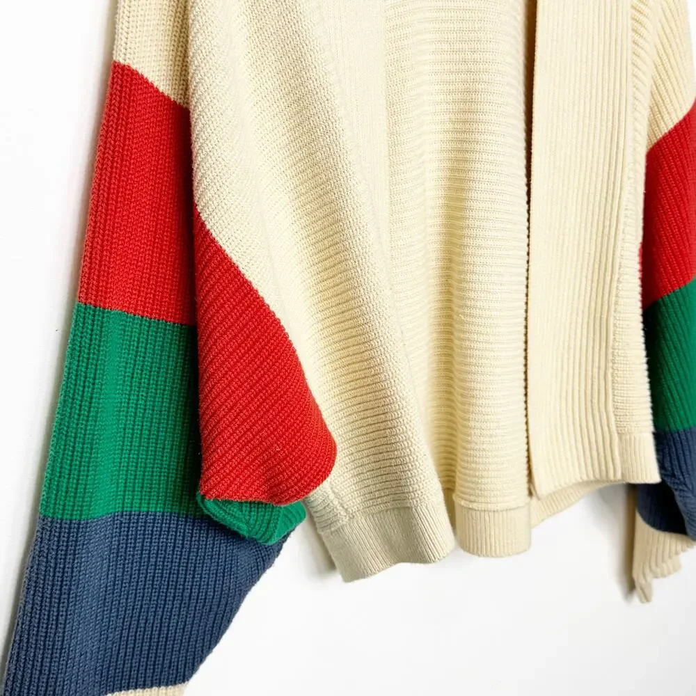 CAbi Women's Trio Sophia Rainbow Stripe Cardigan Sweater Size XS